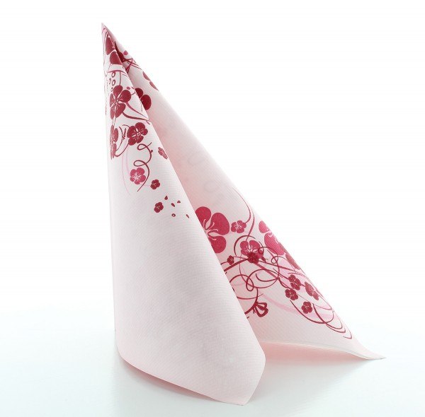 Serviette Laurin in Rosa aus Linclass® Airlaid 40 x 40 cm, 50 Stück