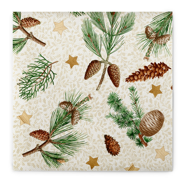 Serviette Pinea aus Linclass® Airlaid, 40 x 40 cm, 1/4 Falz, 50 Stück