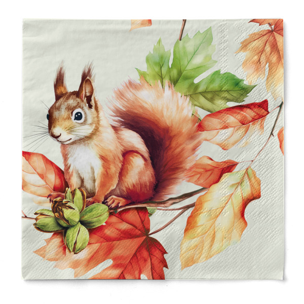 Serviette Skippy aus Tissue 3-lagig, 40 x 40 cm, 1/4 Falz, 100 Stück