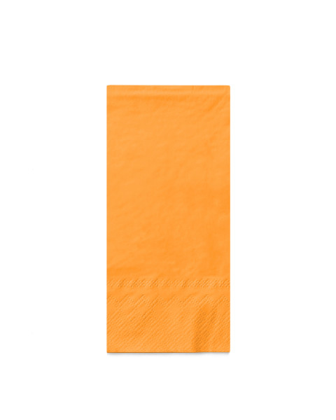 Serviette in Curry/Orange aus Tissue 3-lagig, 40 x 40 cm, 1/8 Falz, 100 Stück