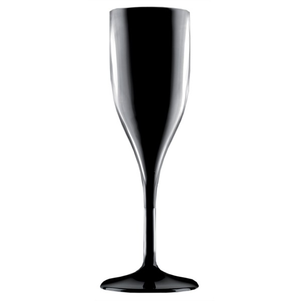 Mehrweg-Sektglas aus SAN, Schwarz, 150ml, 1 Stück