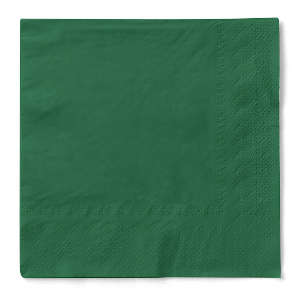 Serviette in Dunkelgrün aus Tissue 3-lagig, 40 x 40 cm, 100 Stück
