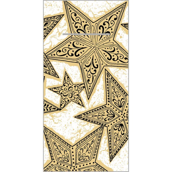 Besteckserviette Gitte in Gold-Schwarz aus Linclass® Airlaid 40 x 40 cm, 100 Stück