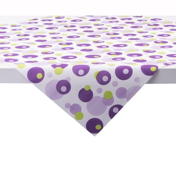 Tischdecke Bubbles in Violett-Grün aus Linclass® Airlaid 80 x 80 cm, 1 Stück