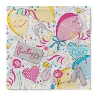 Serviette Ballons aus Tissue 33 x 33 cm, 3-lagig, 100 Stück Serviette Ballons aus Tissue 33 x 33 cm, 3-lagig, 100 Stück