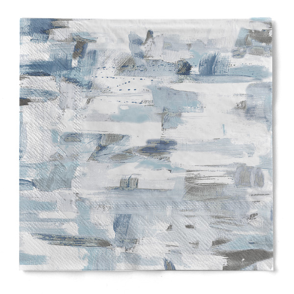 Serviette Pablo in Blau aus Tissue 3-lagig, 40 x 40 cm, 1/4 Falz, 100 Stück