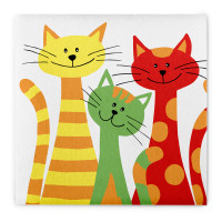 Serviette Cats aus Linclass® Airlaid 40 x 40 cm, 12 Stück Serviette Cats aus Linclass® Airlaid 40 x 40 cm, 12 Stück