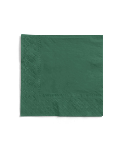Serviette in Dunkelgrün aus Tissue 3-lagig, 1/4 Falz, 33 x 33 cm, 100 Stück
