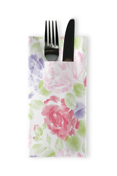 Besteckserviette Valerie aus Linclass® Airlaid 40 x 40cm, 1/8 Falz, 75 Stück