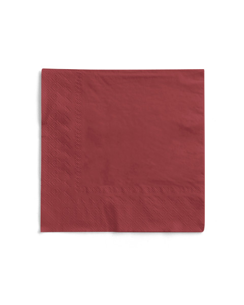 Serviette Bordeaux aus Tissue 33 x 33 cm, 3-lagig, 20 Stück