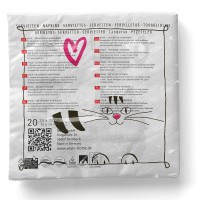 Vorschau: Serviette Moritz in Pink aus Tissue 33 x 33 cm, 20 Stück Vorschau: Serviette Moritz in Pink aus Tissue 33 x 33 cm, 20 Stück