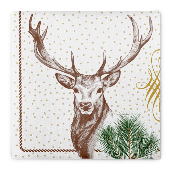 Serviette Gustav aus Linclass® Airlaid, 40 x 40 cm, 1/4 Falz, 50 Stück