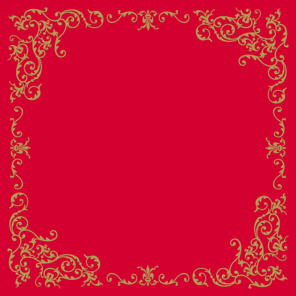 Tischdecke Pomp in Gold-Rot aus Linclass® Airlaid 80 x 80 cm, 20 Stück
