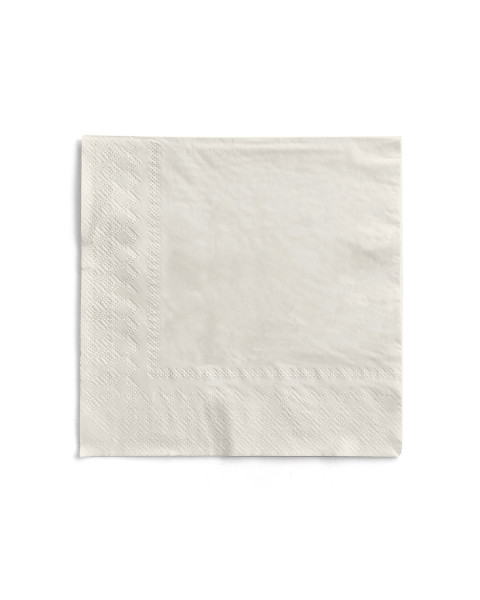 Serviette in Champagner aus Tissue 3-lagig, 1/4 Falz, 33 x 33 cm, 100 Stück