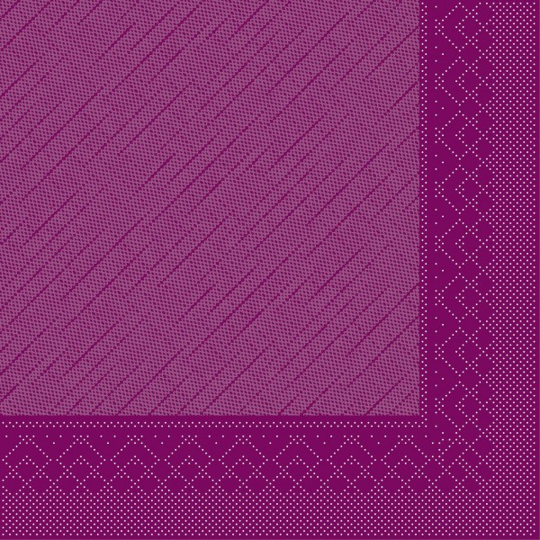 Serviette Aubergine aus Tissue Deluxe®, 4-lagig, 40 x 40 cm, 50 Stück