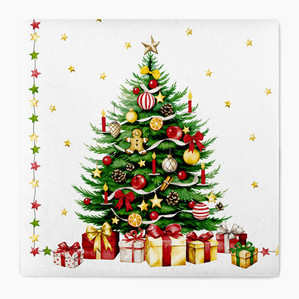 Weihnachtsserviette Tannenbaum aus Linclass® Airlaid 40 x 40 cm, 50 Stück