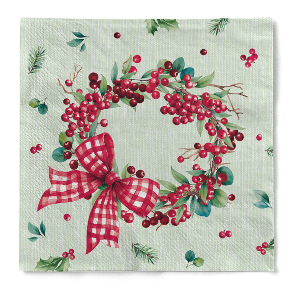 Serviette Nael aus Tissue 3-lagig, 33 x 33 cm, 1/4 Falz, 100 Stück