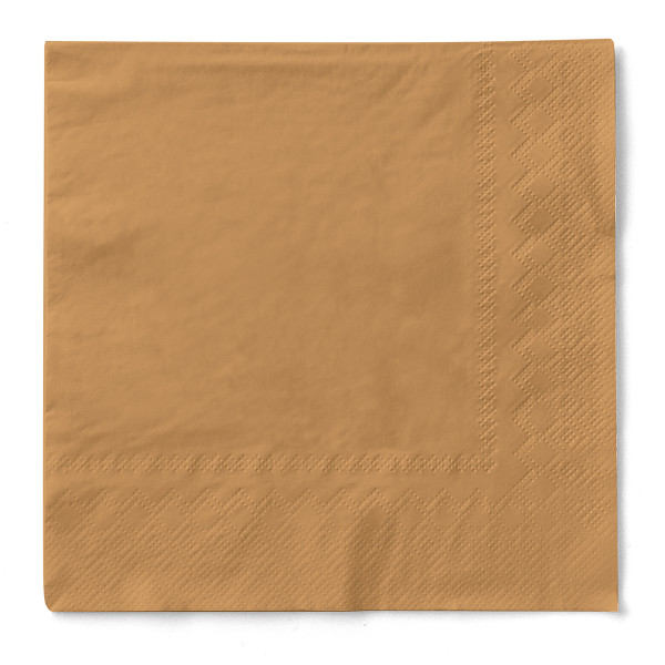 Serviette in Sand aus Tissue 3-lagig, 33 x 33 cm, 100 Stück