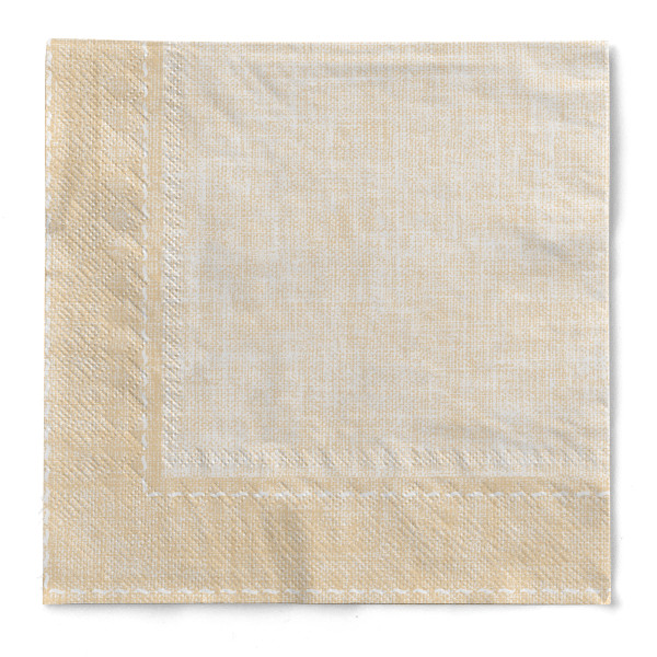 Serviette Zione in Braun aus Tissue 3-lagig, 33 x 33 cm, 1/4 Falz, 100 Stück