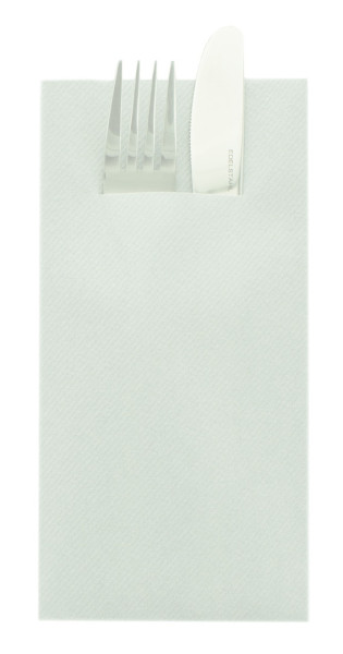 Besteckserviette Perlgrau aus Linclass® Airlaid 40 x 40 cm, 75 Stück