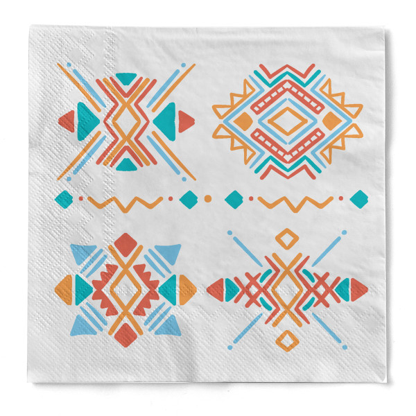 Cocktail-Serviette &quot;Mexico&quot; aus Tissue 3-lagig, 25 x 25 cm, 20 Stück