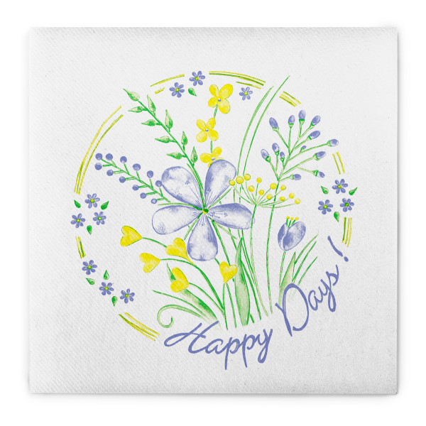 Serviette Happy Days aus Linclass® Airlaid, 40 x 40 cm, 50 Stück