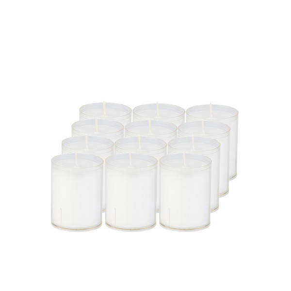 Sovie® Refill Kerzen in Transparent, Brenndauer 24 Std., 12er Pack