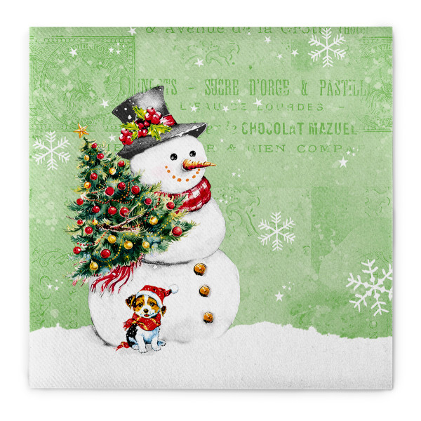 Weihnachtsserviette Nils aus Linclass® Airlaid, 40 x 40 cm, 1/4 Falz, 50 Stück