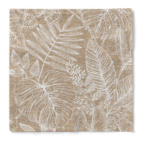 Serviette Kona in Braun aus Tissue 3-lagig, 33 x 33 cm, 1/4 Falz, 100 Stück
