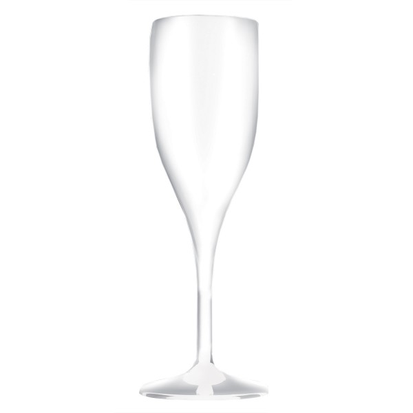 Mehrweg-Sektglas aus SAN, Weiss, 150ml, 1 Stück