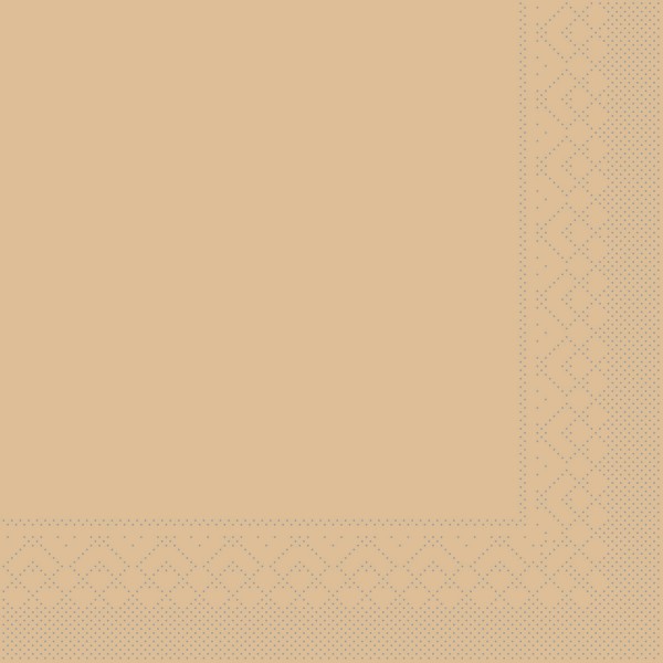 Serviette Sand aus Tissue 40 x 40 cm, 3-lagig, 20 Stück