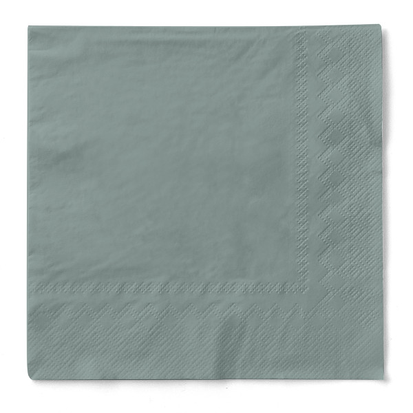Serviette in Grau aus Tissue 3-lagig, 33 x 33 cm, 100 Stück