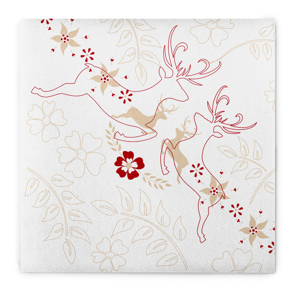 Serviette Leonard in Beige Bordeaux aus Linclass Airlaid, 40 x 40 cm, 50 Stück