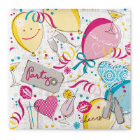 Serviette Ballons aus Linclass® Airlaid 40 x 40 cm, 12 Stück Serviette Ballons aus Linclass® Airlaid 40 x 40 cm, 12 Stück