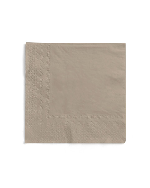 Serviette in Beige Grey aus Tissue 3-lagig, 1/4 Falz, 33 x 33 cm, 100 Stück