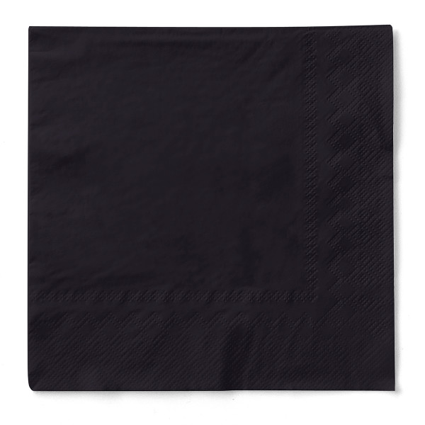 Serviette in Schwarz aus Tissue 3-lagig, 40 x 40 cm, 100 Stück