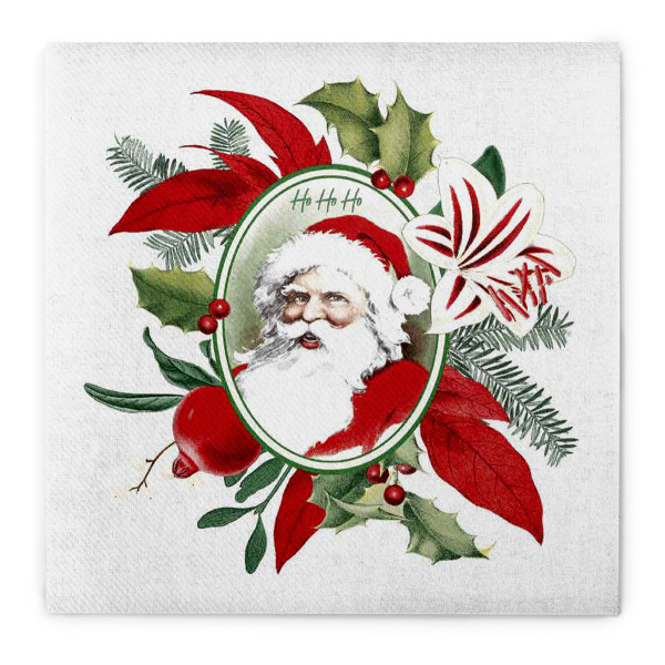 Weihnachtsserviette Niklas aus Linclass® Airlaid, 40 x 40 cm, 1/4 Falz, 50 Stück