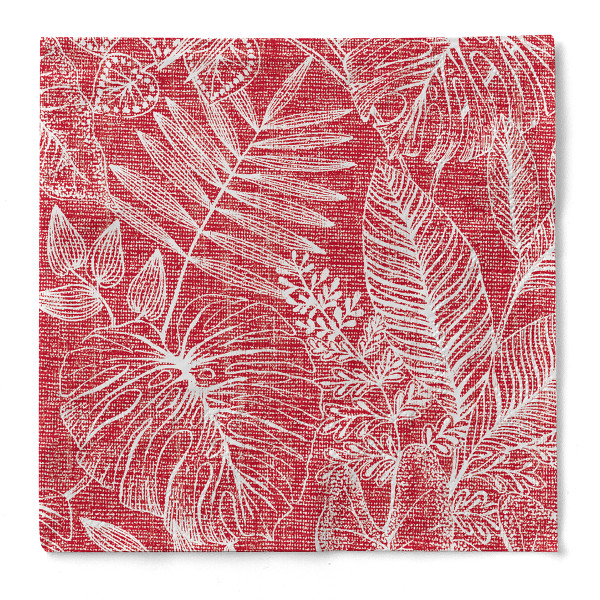 Serviette Kona in Bordeaux aus Tissue 3-lagig, 40 x 40 cm, 1/4 Falz, 100 Stück