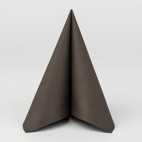 Serviette Braun aus Tissue Deluxe®, 4-lagig, 40 x 40 cm, 50 Stück