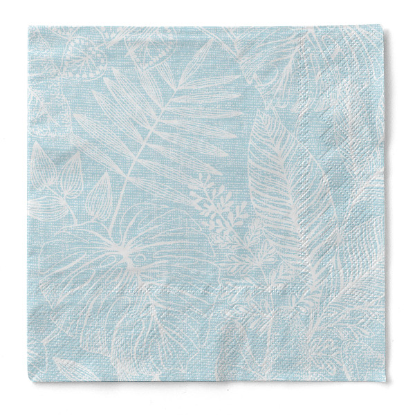 Serviette Kona in Sky / Himmelblau aus Tissue 3-lagig, 33 x 33 cm, 1/4 Falz, 100 Stück