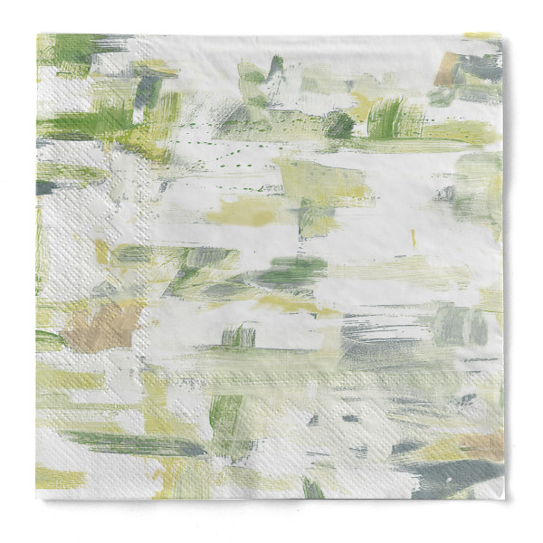 Serviette Pablo in Grün aus Tissue 3-lagig, 40 x 40 cm, 1/4 Falz, 100 Stück