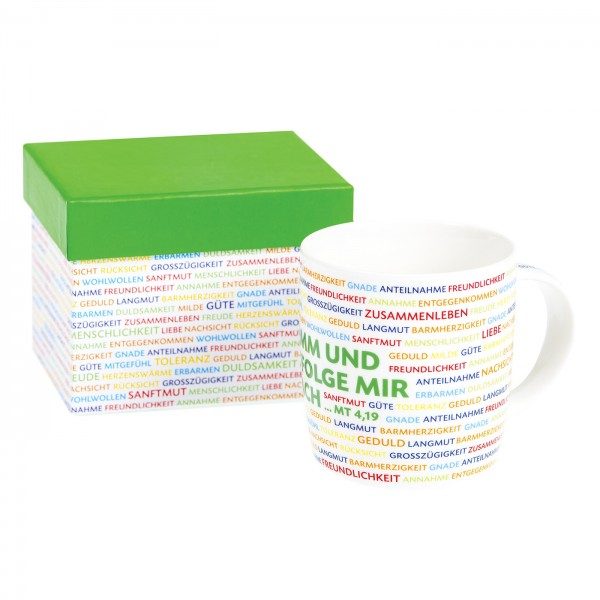 Tasse NACHFOLGE mit Geschenkkarton, 1 Stück