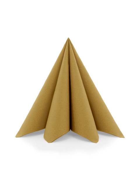 Serviette in Gold aus Linclass® Airlaid 40 x 40 cm, 5 x 50 Stück