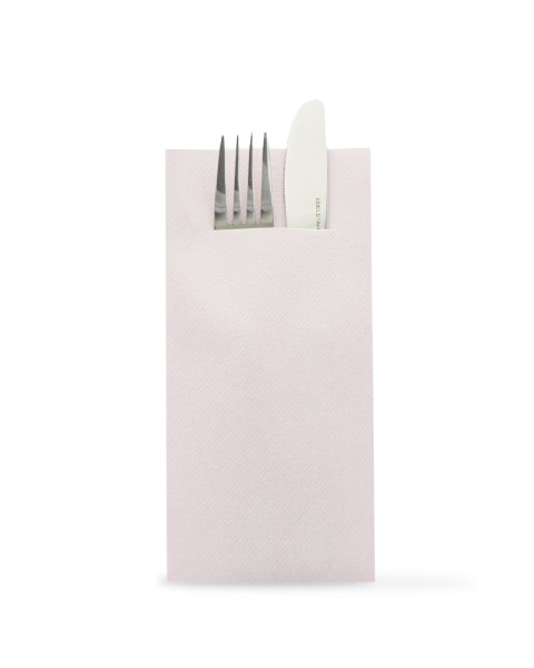 Besteckserviette Hellrosa aus Linclass® Airlaid 40 x 40 cm, 1/8 Falz, 12 Stück