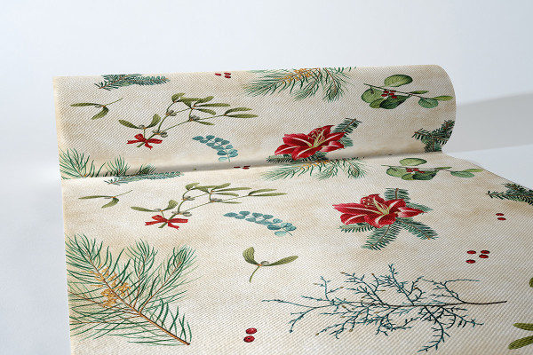 Tischläufer Amaryllis aus Linclass® Airlaid 40 cm x 24 m, 1 Stück