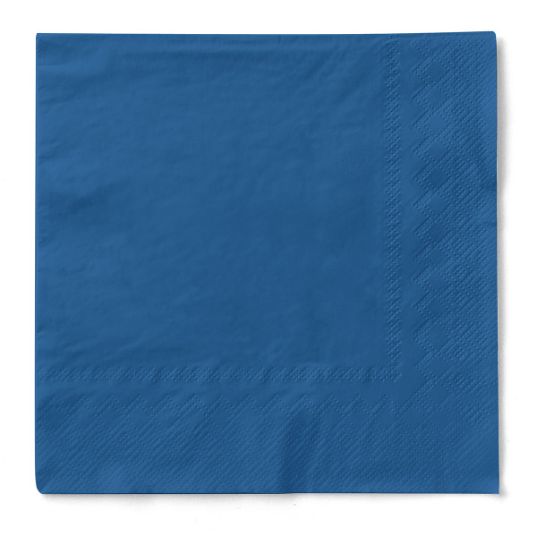 Cocktail-Servietten Royalblau aus Tissue 25 x 25 cm, 100 Stück