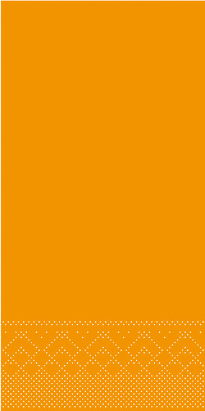 Serviette in Curry/Orange aus Tissue 3-lagig, 33 x 33 cm, 1/8 Falz, 100 Stück