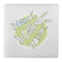 Serviette Familie Bommel in Grün-Grau aus Linclass® Airlaid 40 x 40 cm, 50 Stück Serviette Familie Bommel in Grün-Grau aus Linclass® Airlaid 40 x 40 cm, 50 Stück