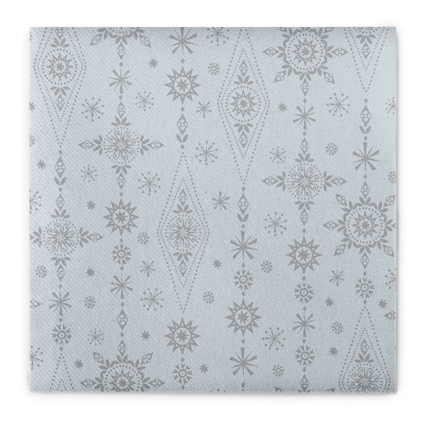 Weihnachtsserviette Brigitte in Perlgrau-Silber aus Linclass® Airlaid 40 x 40 cm, 50 Stück