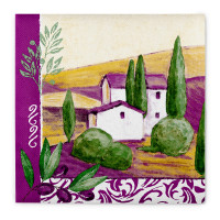 Serviette Provence aus Linclass® Airlaid 40 x 40 cm, 12 Stück Serviette Provence aus Linclass® Airlaid 40 x 40 cm, 12 Stück